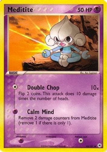 Meditite — EX Battle Stadium 65 Pokémon card