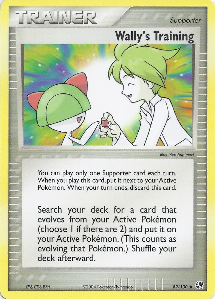 Wally's Training — EX Battle Stadium 89 Pokémon card