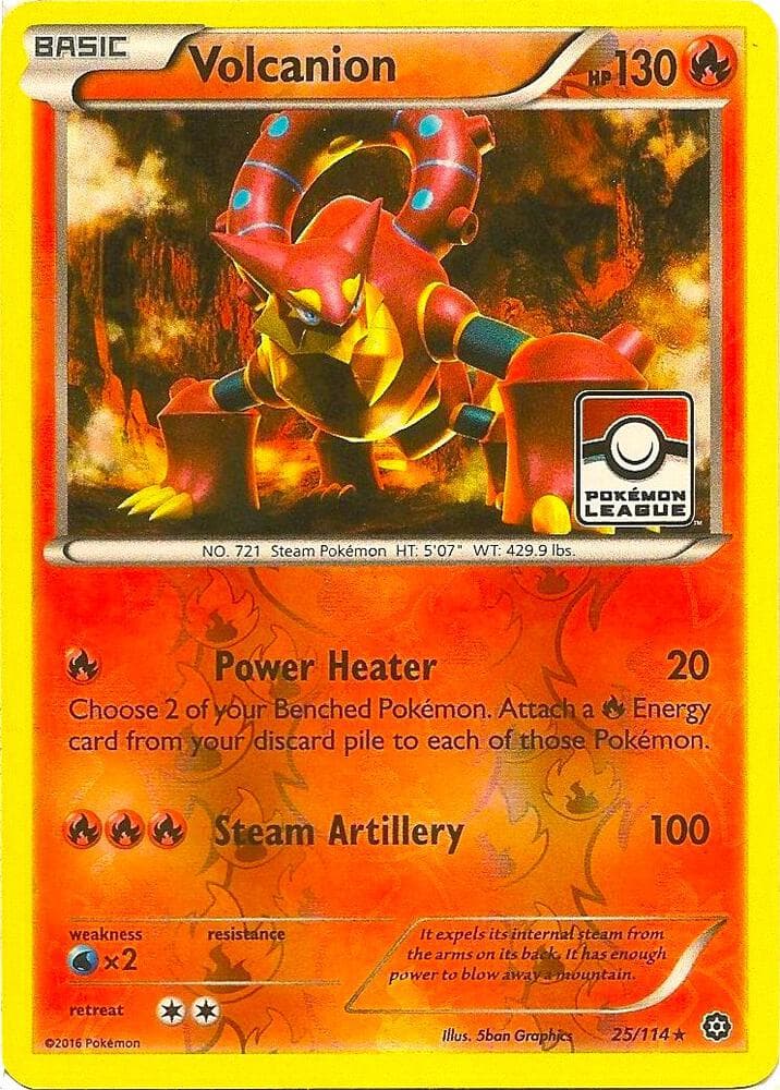 Volcanion - 25/114 (Pokemon League) — League & Championship Cards 25 Pokémon card