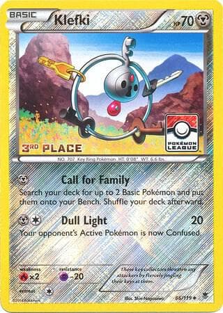Klefki - 66/119 (Pokemon League) [3rd Place] — League & Championship Cards 66 Pokémon card