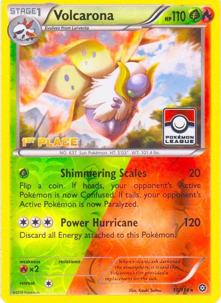 Volcarona - 15/114 (Pokemon League) [1st Place] — League & Championship Cards 15 Pokémon card