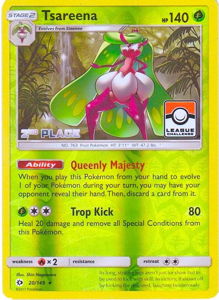 Tsareena - 20/149 (League Challenge) [2nd Place] — League & Championship Cards 20 Pokémon card
