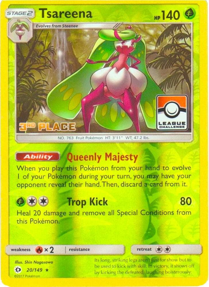 Tsareena - 20/149 (League Challenge) [3rd Place] — League & Championship Cards 20 Pokémon card