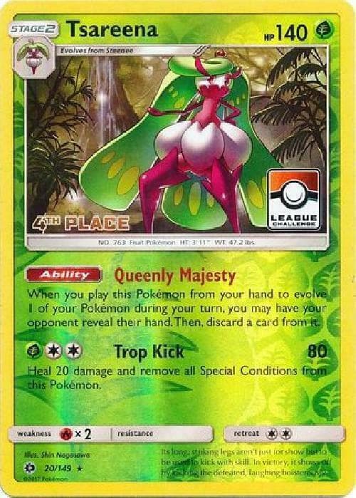 Tsareena - 20/149 (League Challenge) [4th Place] — League & Championship Cards 20 Pokémon card