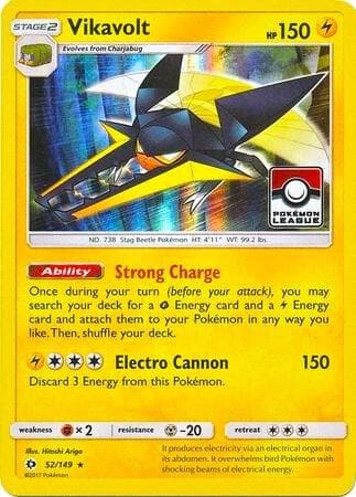 Vikavolt - 52/149 (Pokemon League) — League & Championship Cards 52 Pokémon card