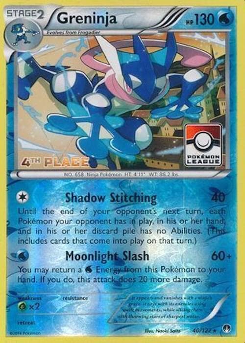Greninja - 40/122 (Pokemon League) [4th Place] — League & Championship Cards 40 Pokémon card