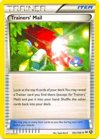 Trainers' Mail - 92a/108 (Non-Holo) — Alternate Art Promos 92a Pokémon card