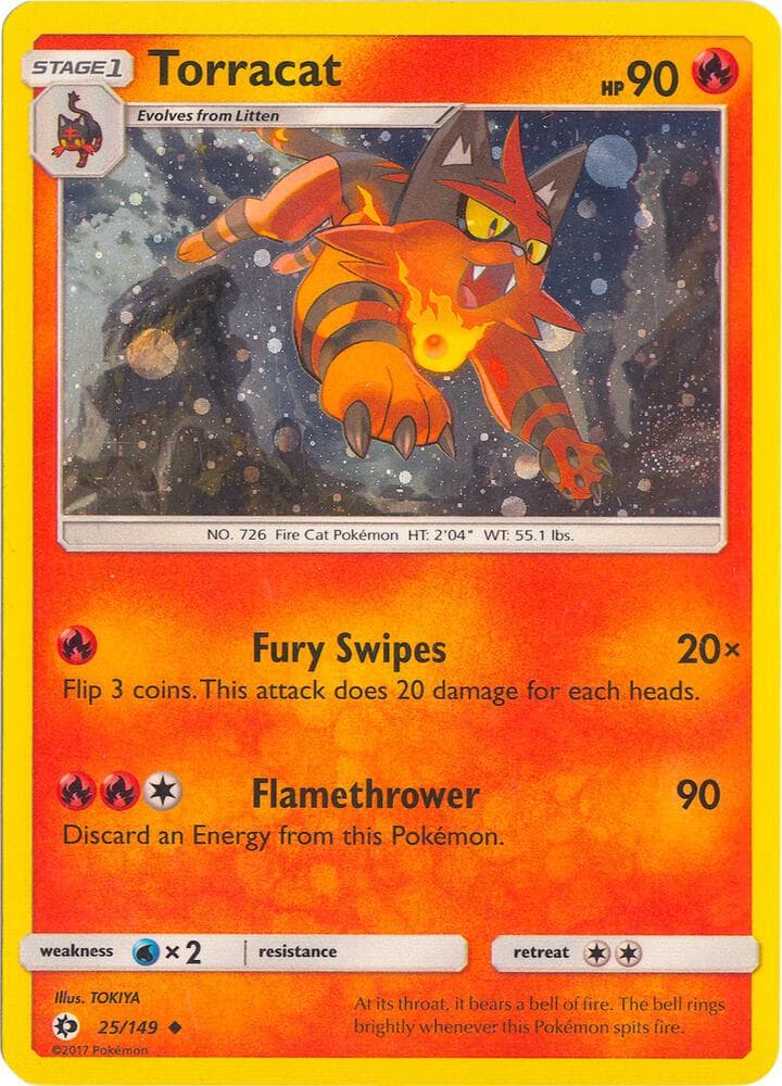 Torracat - 25/149 (Cosmos Holo) — League & Championship Cards 25 Pokémon card