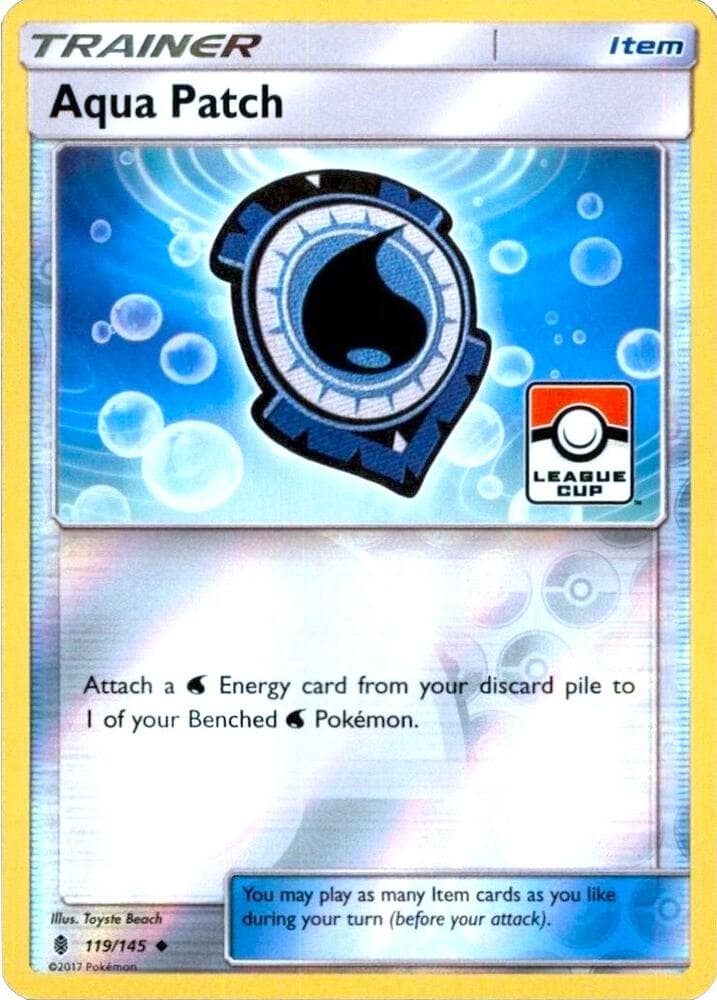 Aqua Patch - 119/145 (League Cup) — League & Championship Cards 119 Pokémon card