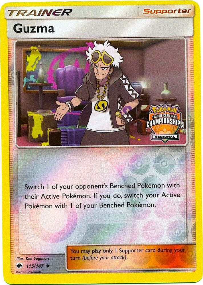 Guzma - 115/147 (Regional Championships) — League & Championship Cards 115 Pokémon card