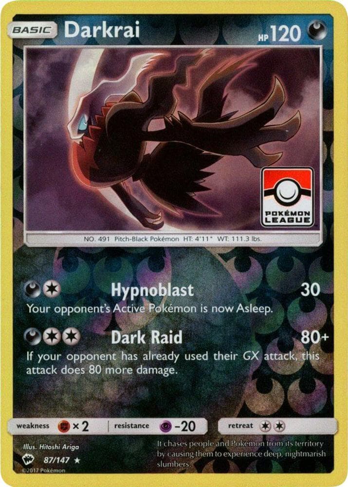 Darkrai - 87/147 (Pokemon League) — League & Championship Cards 87 Pokémon card