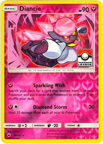 Diancie - 94/147 (Pokemon League) — League & Championship Cards 94 Pokémon card