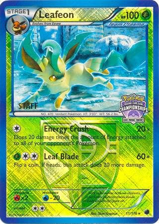 Leafeon - 11/116 (State Championships) [Staff] — League & Championship Cards 11 Pokémon card