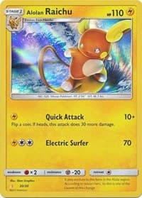 Alolan Raichu (#30 Holofoil) — SM Trainer Kit: Lycanroc & Alolan Raichu 30