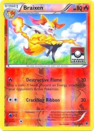Braixen - 12/124 (Pokemon League) — League & Championship Cards 12 Pokémon card