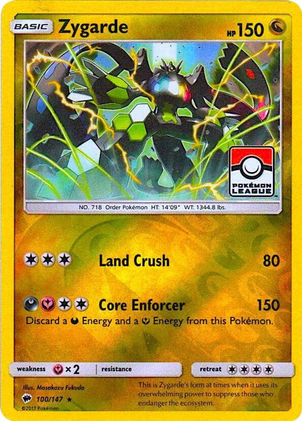 Zygarde - 100/147 (Pokemon League) — League & Championship Cards 100 Pokémon card