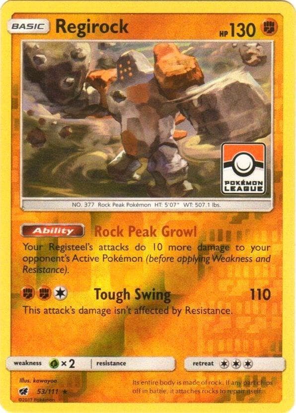Regirock - 53/111 (Pokemon League) — League & Championship Cards 53 Pokémon card