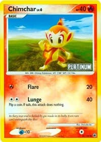 Chimchar - 56/100 [Platinum] — Burger King Promos 56