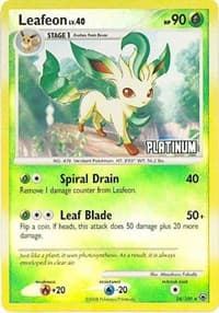 Leafeon - 24/100 [Platinum] — Burger King Promos 24