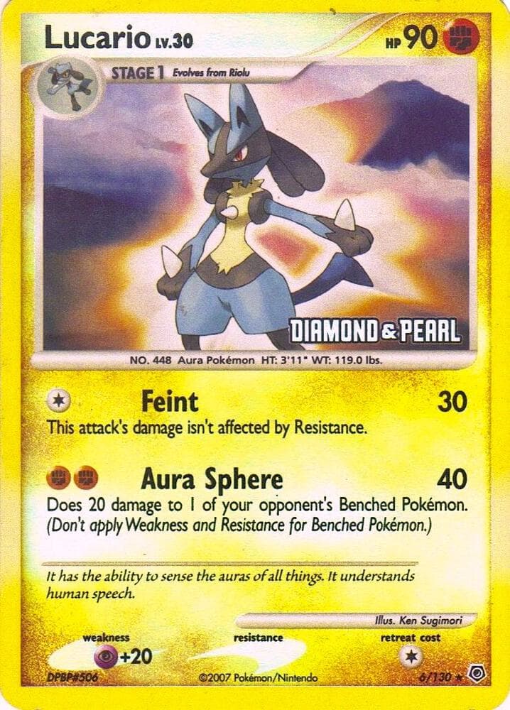 Lucario - 6/130 [Diamond & Pearl] — Burger King Promos 6 Pokémon card
