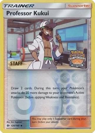 Professor Kukui - 128/149 (Regional Championships) [Staff] — League & Championship Cards 128 Pokémon card