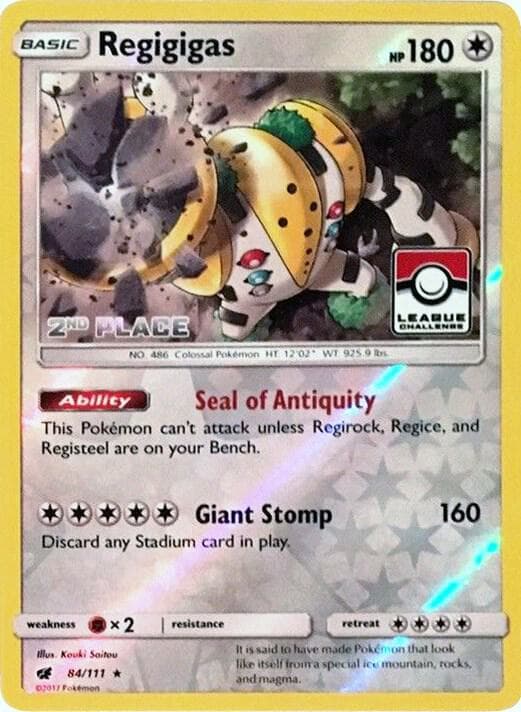 Regigigas - 84/111 (League Challenge) [2nd Place] — League & Championship Cards 84 Pokémon card
