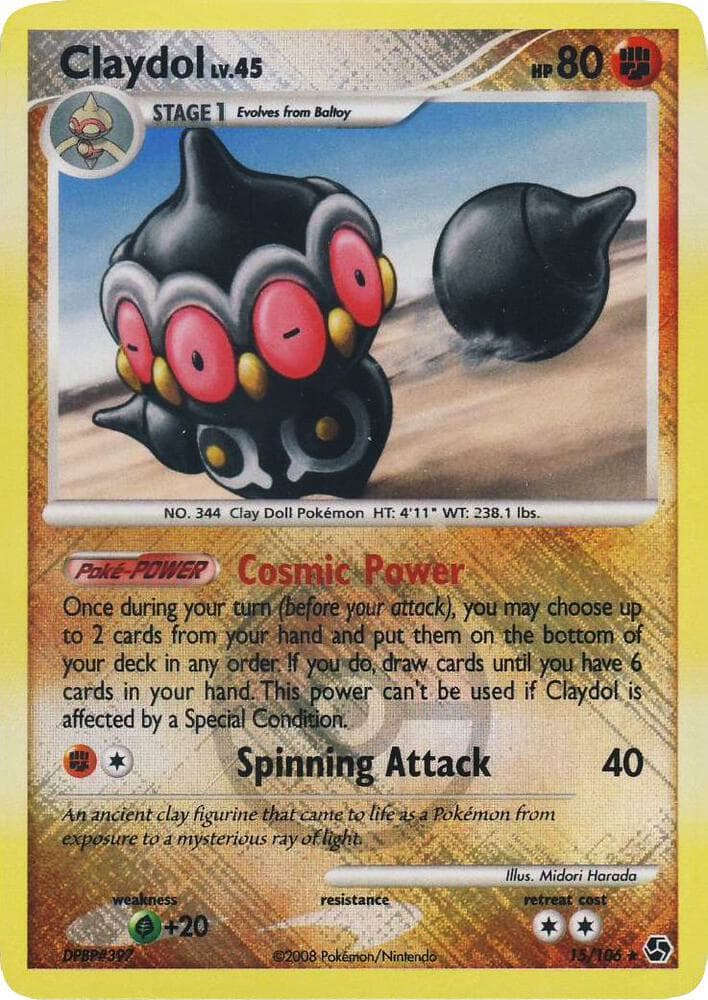 Claydol - 15/106 (League Promo) — League & Championship Cards 15 Pokémon card