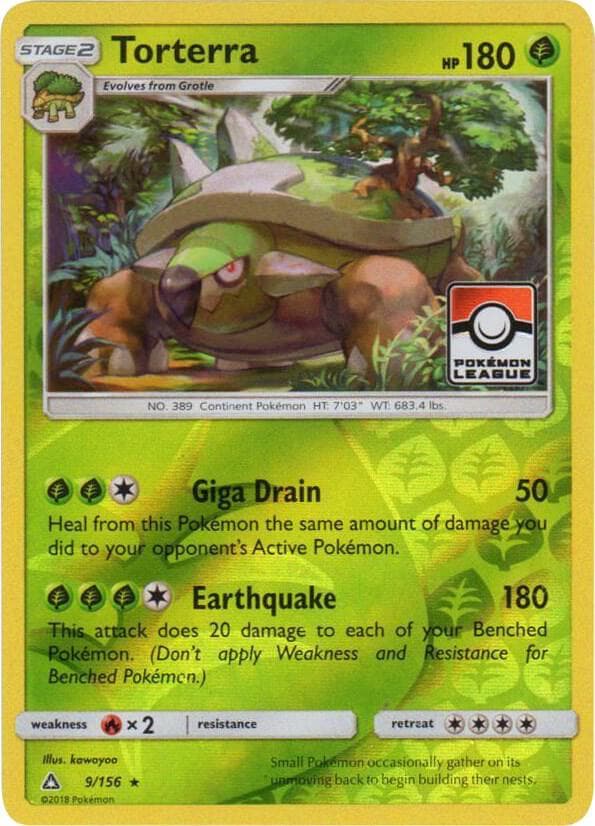 Torterra - 9/156 (Pokemon League) — League & Championship Cards 9 Pokémon card
