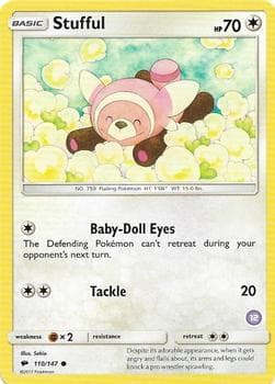 Stufful (12) — SM Trainer Kit: Alolan Sandslash & Alolan Ninetales 110 Pokémon card
