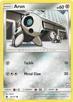 Aron (18) — SM Trainer Kit: Alolan Sandslash & Alolan Ninetales 65 Pokémon card