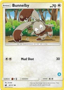 Bunnelby (4) — SM Trainer Kit: Alolan Sandslash & Alolan Ninetales 87 Pokémon card