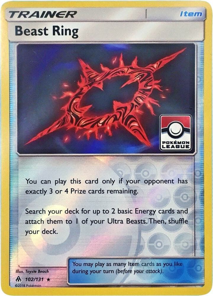 Beast Ring - 102/131 (Pokemon League) — League & Championship Cards 102 Pokémon card
