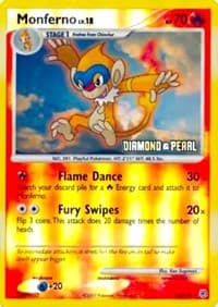 Monferno - 56/130 [Diamond & Pearl] — Burger King Promos 56
