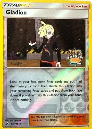 Gladion - 95/111 (Regional Championships) [Staff] — League & Championship Cards 95 Pokémon card