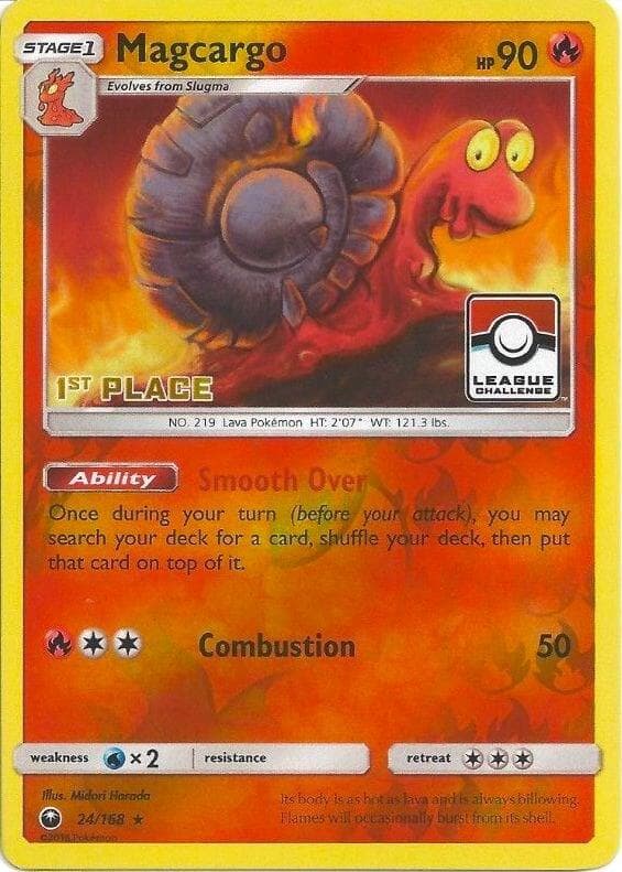 Magcargo - 24/168 (League Challenge) [1st Place] — League & Championship Cards 24 Pokémon card