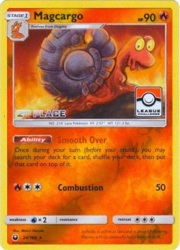 Magcargo - 24/168 (League Challenge) [2nd Place] — League & Championship Cards 24 Pokémon card