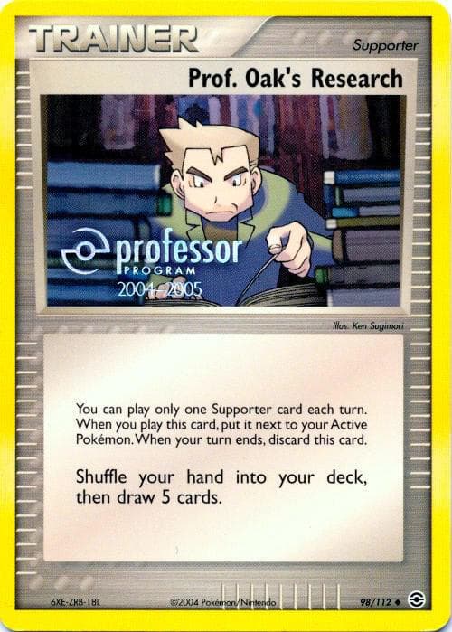 Prof. Oak's Research (2004-2005) — Professor Program Promos 98 Pokémon card
