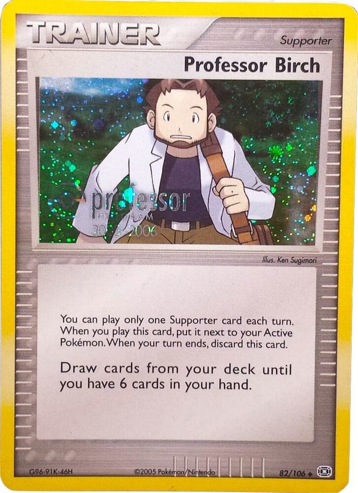 Professor Birch (2006) — Professor Program Promos 82 Pokémon card