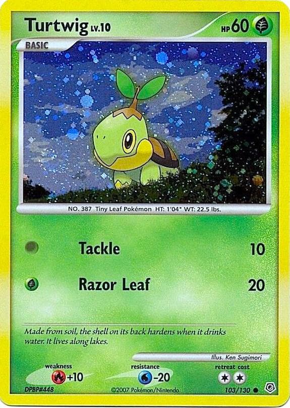 Turtwig - 103/130 (Cosmos Holofoil) — League & Championship Cards 103 Pokémon card