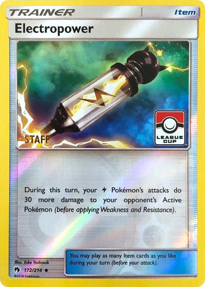 Electropower - 172/214 (League Cup) [Staff] — League & Championship Cards 172 Pokémon card