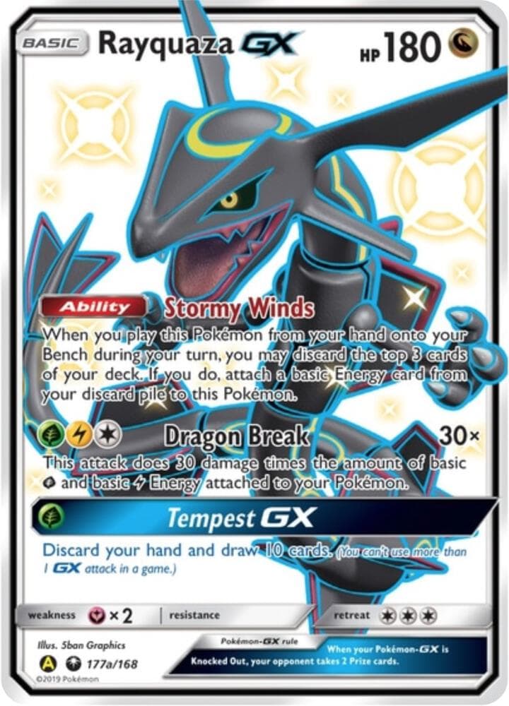 Rayquaza GX — Alternate Art Promos 177a Pokémon card