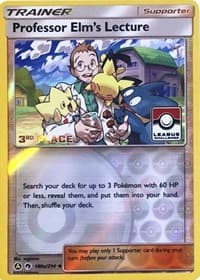 Professor Elm's Lecture - 188a/214 (League Challenge) [3rd Place] — League & Championship Cards 188a Pokémon card