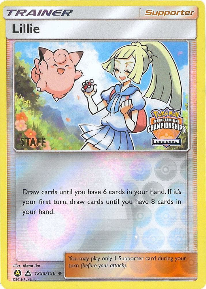 Lillie - 215a/156 (Regional Championships) [Staff] — League & Championship Cards 125a Pokémon card