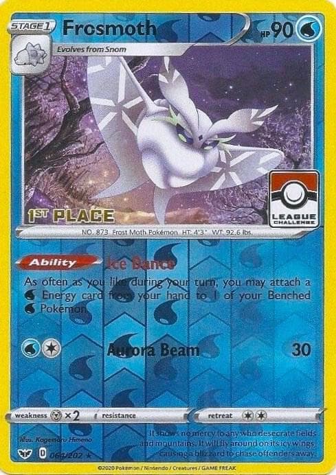 Frosmoth - 064/202 (League Challenge) [1st Place] — League & Championship Cards 64 Pokémon card