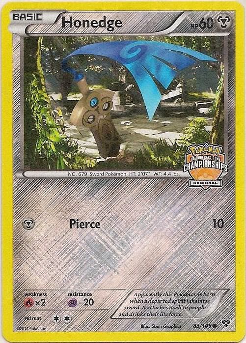 Honedge - 83/146 (Regional Championships) — League & Championship Cards 83 Pokémon card