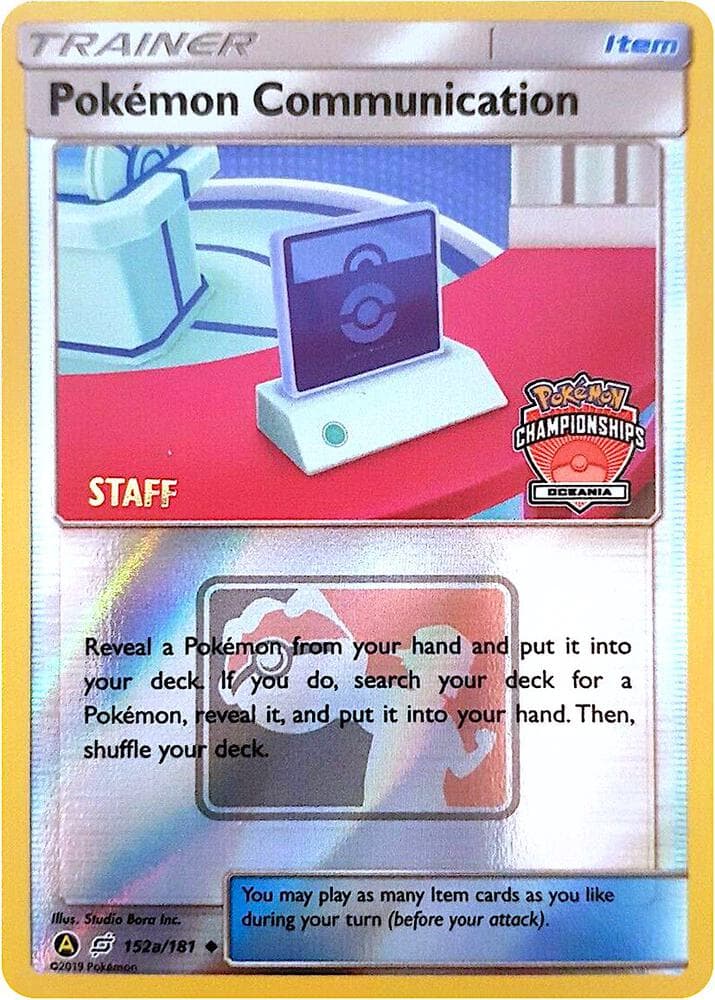 Pokemon Communication - 152a/152 (Oceania Championships) [Staff] — League & Championship Cards 152a Pokémon card