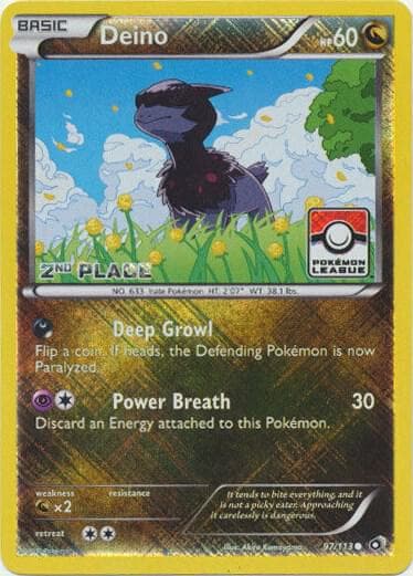 Deino - 97/113 (Pokemon League) [2nd Place] — League & Championship Cards 97 Pokémon card