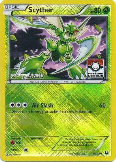 Scyther - 4/108 (Pokemon League) [2nd Place] — League & Championship Cards 4 Pokémon card