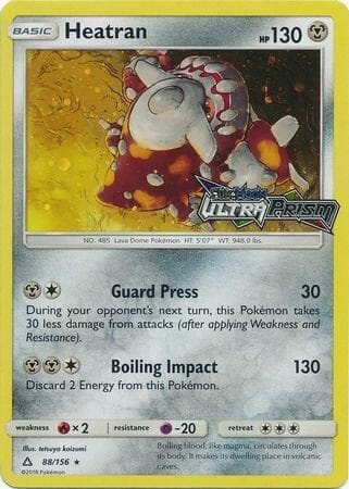 Heatran - 88/156 (Prerelease) — Alternate Art Promos 88 Pokémon card