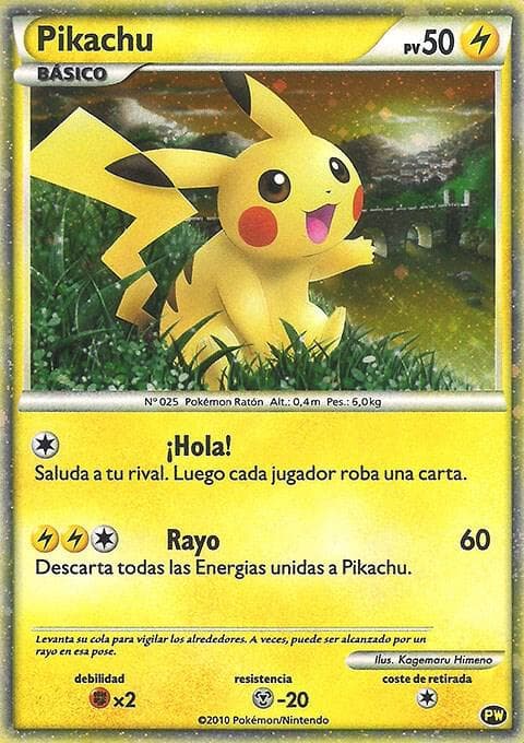 Pikachu (Spanish) — Pikachu World Collection Promos PW 4 Pokémon card